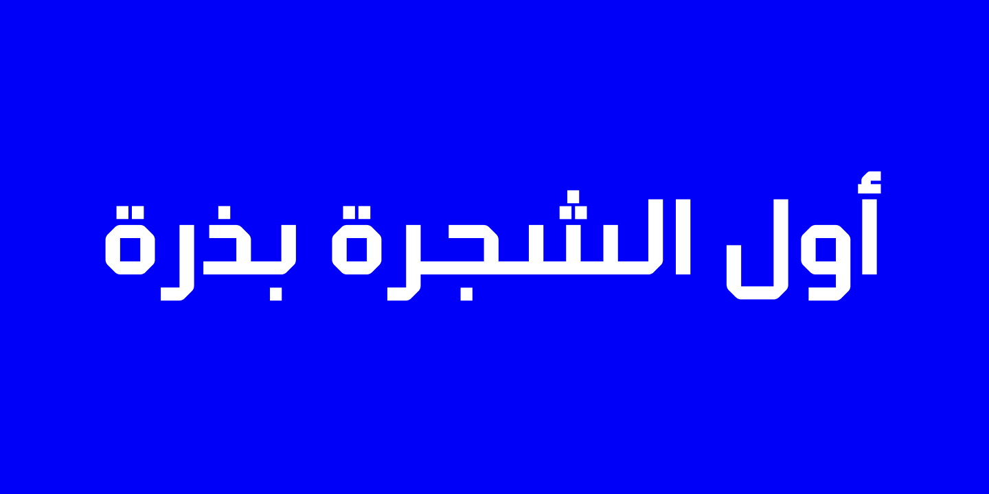 Beispiel einer Klapt Arabic Light-Schriftart